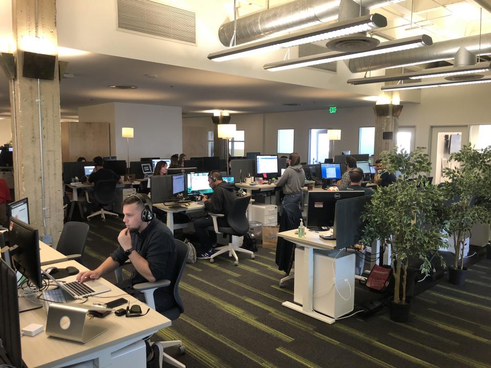 Open floor (one of our 3 floors in our Santa Monica office)