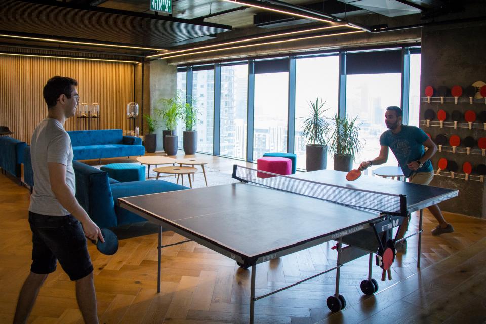 Ping pong in the Tel Aviv office