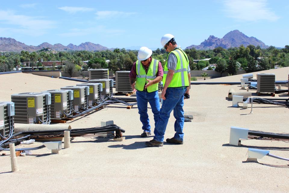 Foam roofing project