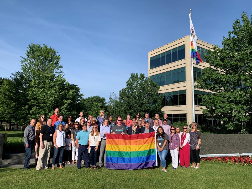 Horizon employees attending an all-employee meeting