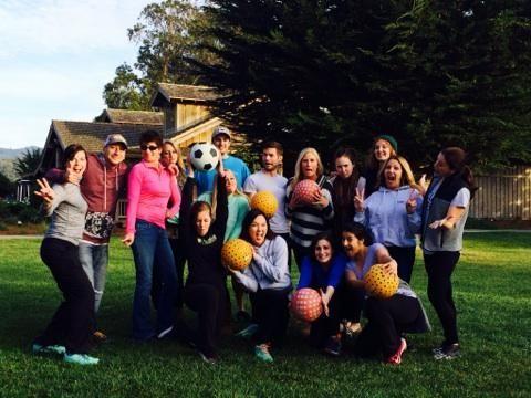 Dodgeball at annual retreat