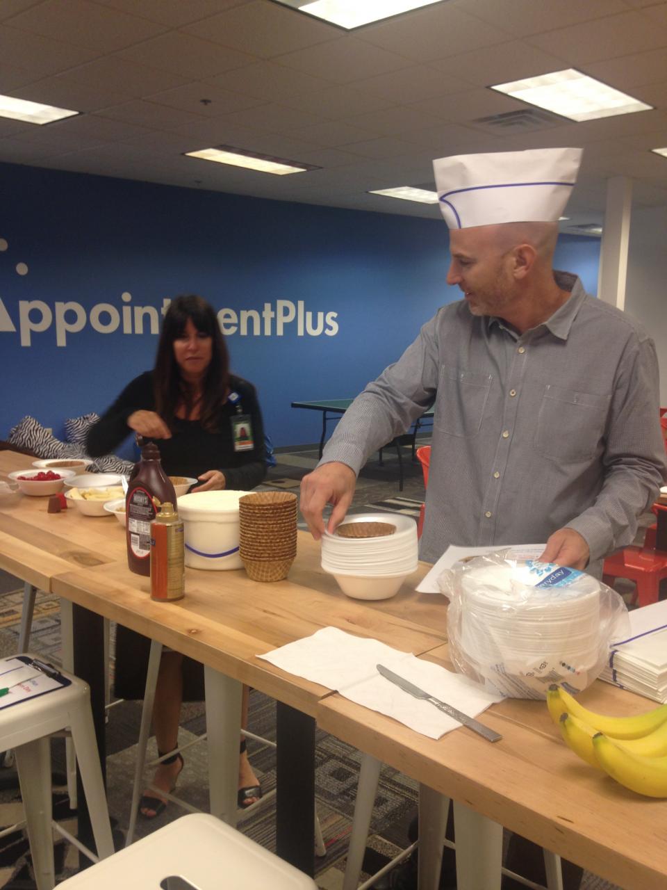 Ice Cream Sundaes for all...made with love by the leadership team