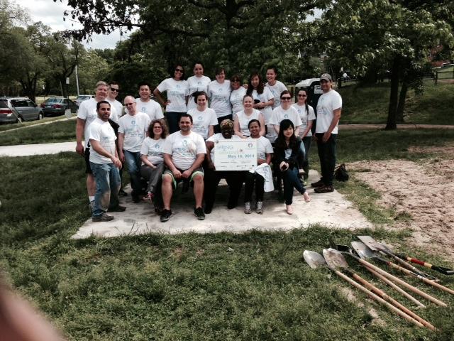 HBP is dedicated to serving our own community! Employees gathered together for a group photo after participating in the Spring for Alexandria community service event.