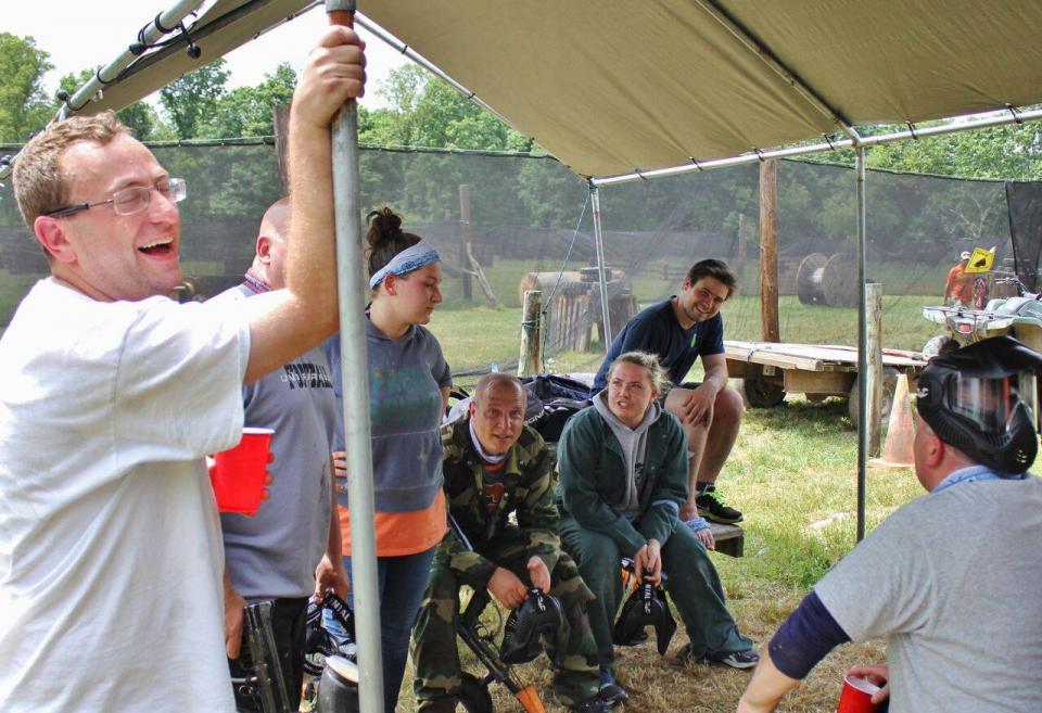 Northstar Recycling's Sales, Client Development, and Marketing teams bond during paintball at their 2015 company retreat