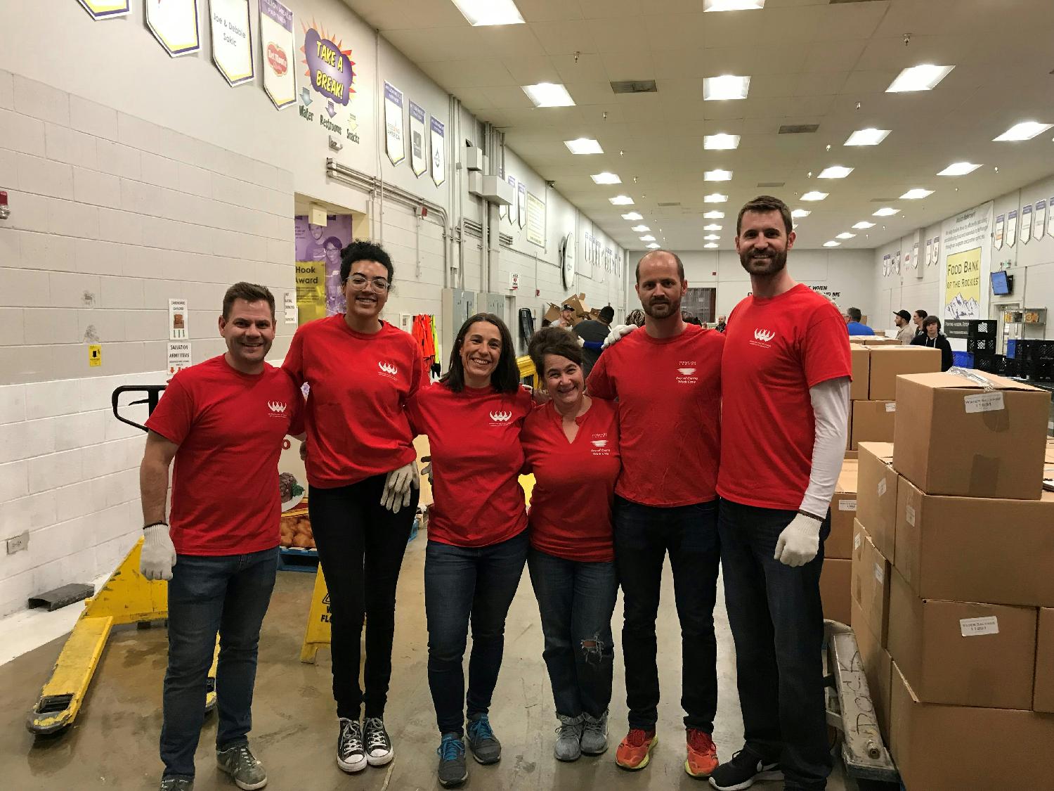 Giving back during a Vermilion Day of Caring at the Food Bank of the Rockies.