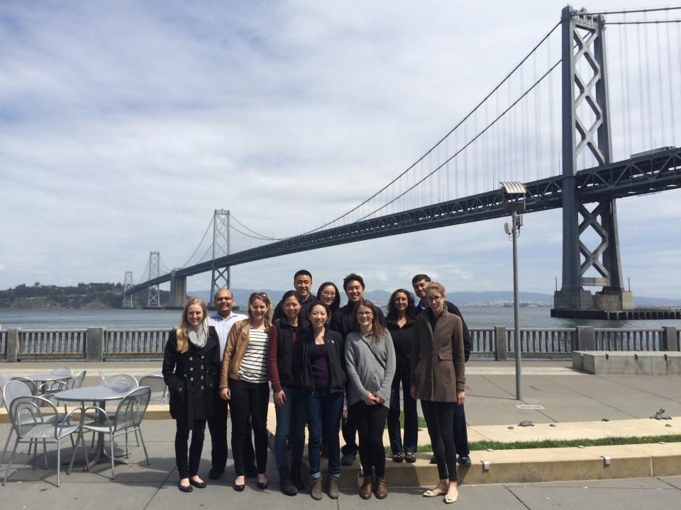 C1 team members capture a picture while out to lunch in San Francisco