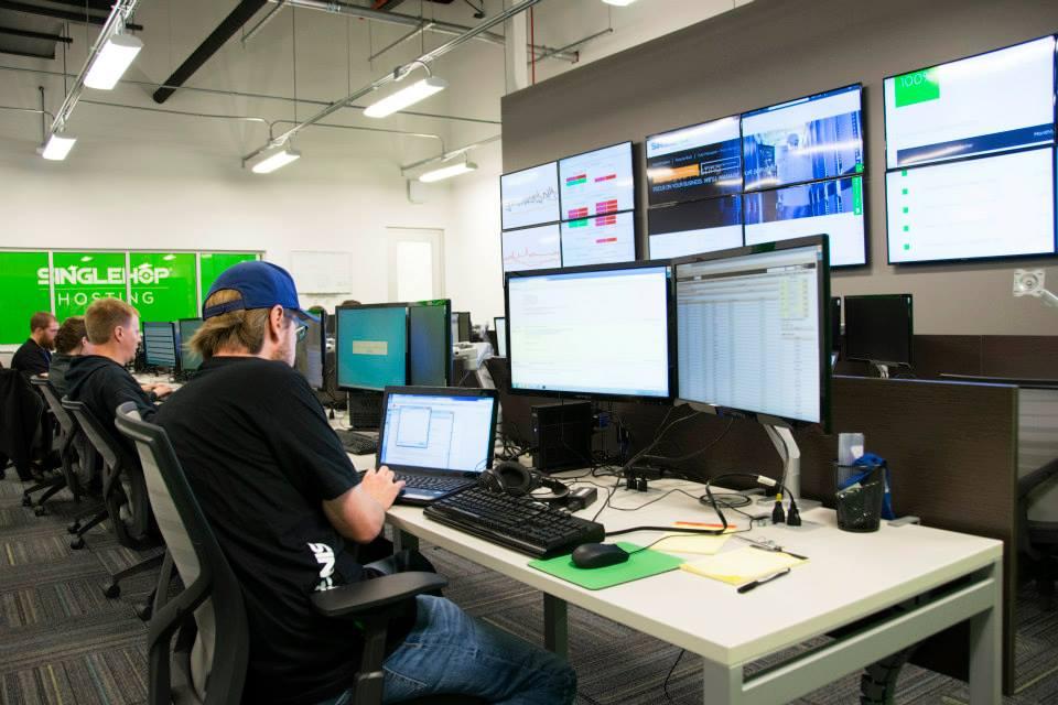 A fully automated Network Operations Center (NOC) managed by highly-skilled engineers at one of SingleHop's worldwide data centers.