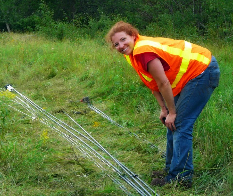 Conducting investigative field work at a prospective mining site