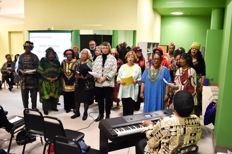 Clients and Volunteers at an LA Oasis Celebration