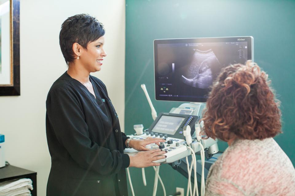 Patient participating in an Alzheimer's Study is examined using retinal imaging.