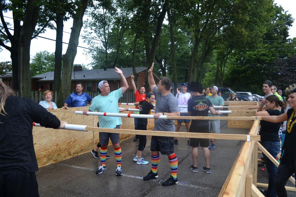 Human Foosball at the Support Center