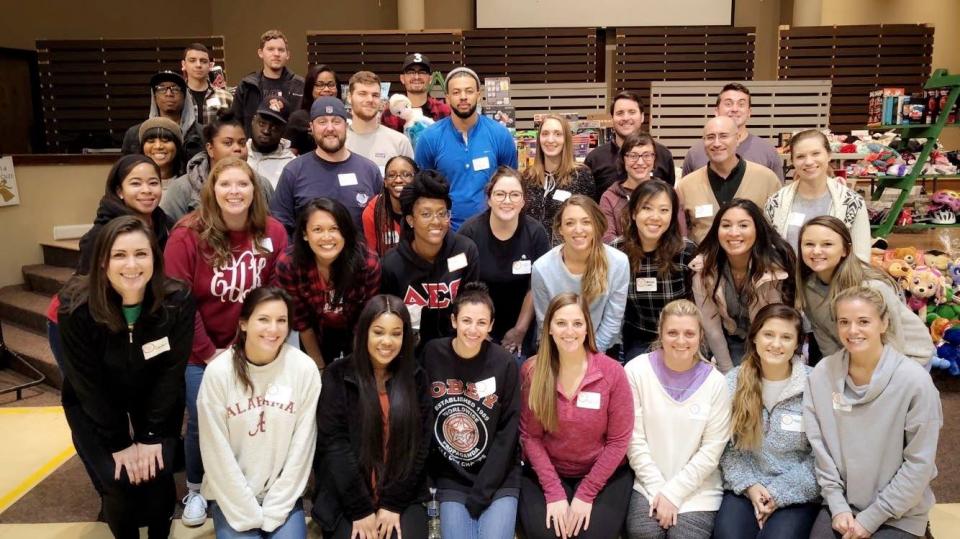 Each team schedules a volunteer activity at least once a year. We love helping out the Norcross Ministries in the winter by organizing a Christmas shop for kids and families in need!