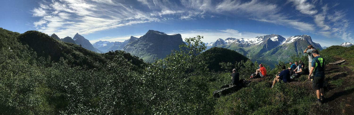 A group of our people climbing a mountain in beautiful Norway. 