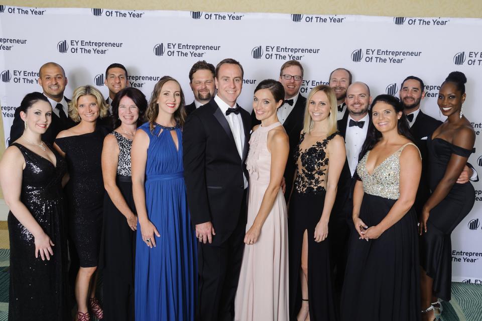 Rob Reynolds, President, standing in the middle of other Avesta teammates at his Ernst and Young Entrepreneur of the Year nomination event!