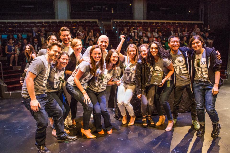 Accepting our 2016 Best Place to Work Award