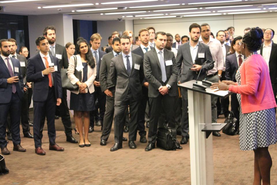 Employees attend a Diversity & Inclusion event in New York City run in partnership with Columbia University's Business School.