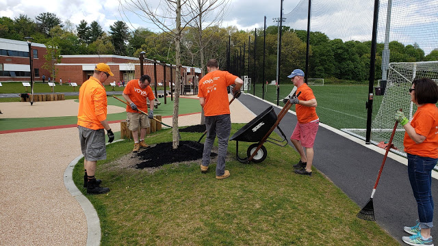 Voya employees supporting their local Girl Scouts troops.