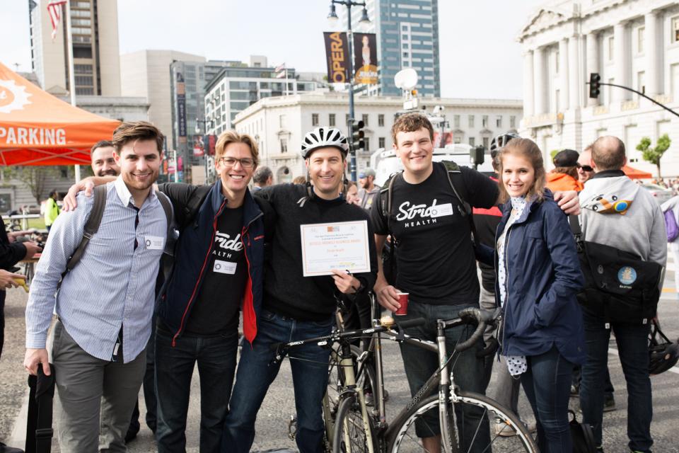 Stride wins the 2016 San Francisco Bike Coalition's Award for Bike-Friendly Businesses