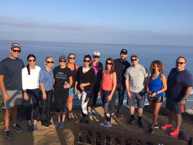 Sales team hike, La Jolla 