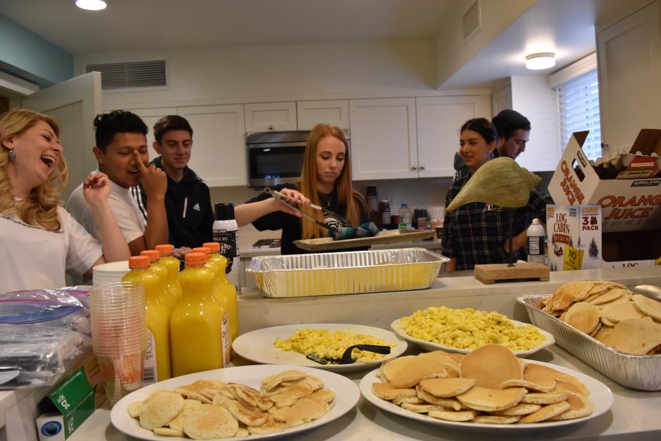 Cooking Breakfast at the Ronald McDonald House