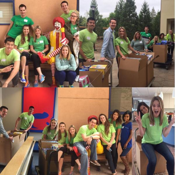 Silicon Valley office helping out at the Ronald McDonald House.