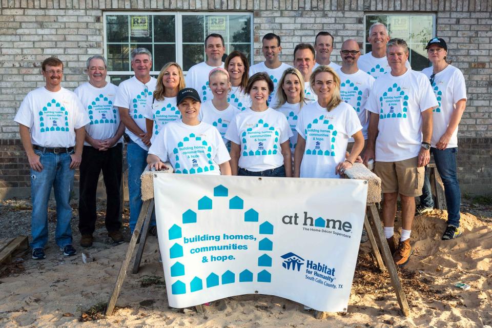 Executive Team Volunteering at Habitat for Humanity Build