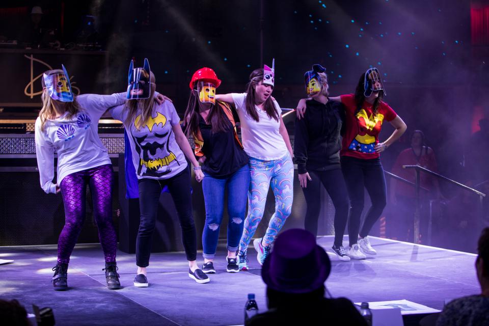 Account managers on-stage at Drai's during 2016 lip-synch battle