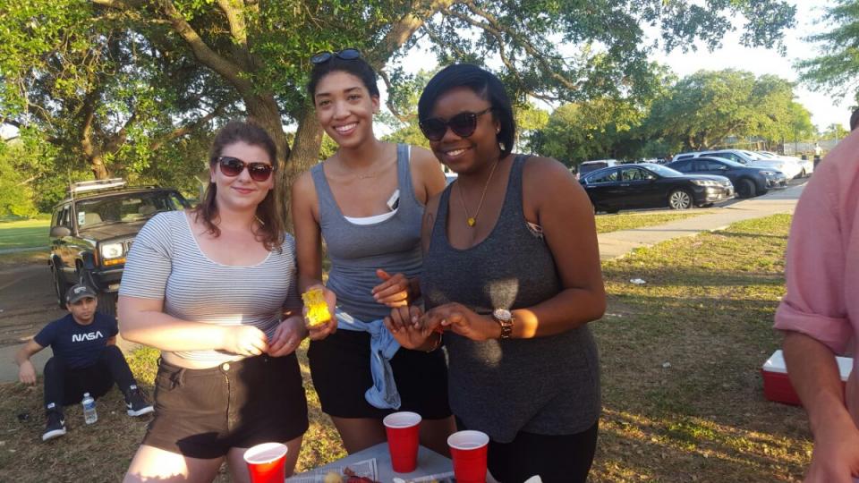 New Orleans team members at our crawfish boil!