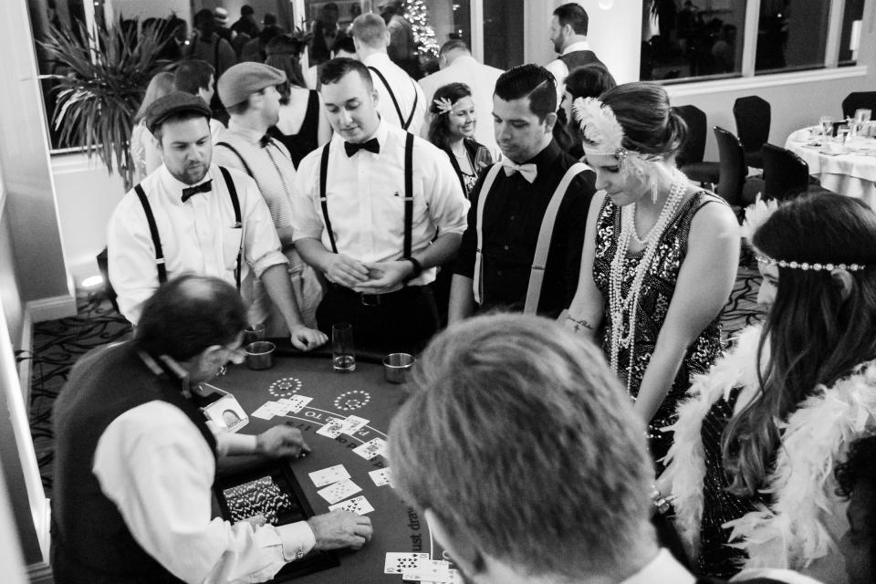 Playing 'fake' poker during our Great Gatsby holiday party