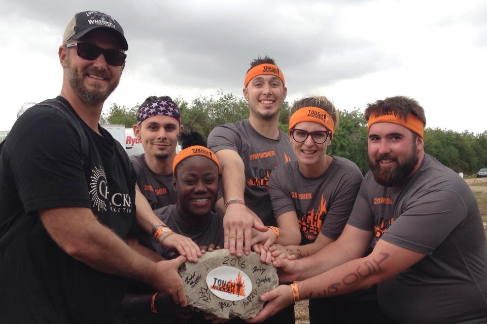 Our team competing in Tough Mudder