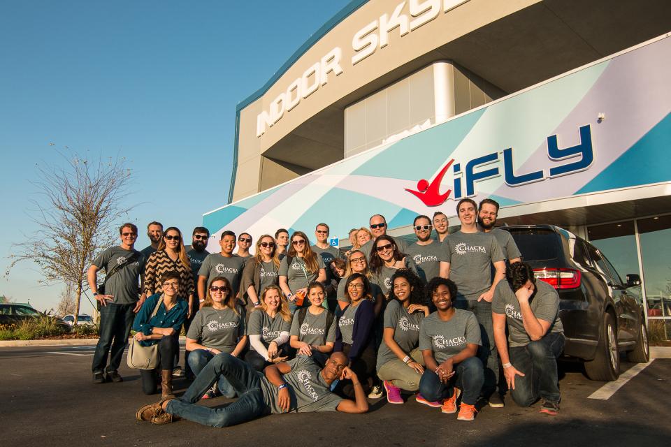 Our team at iFLY, indoor skydiving for our 2017 Kick-Off meeting