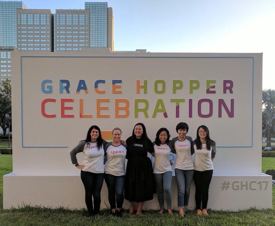 The Quora team at Grace Hopper 2017