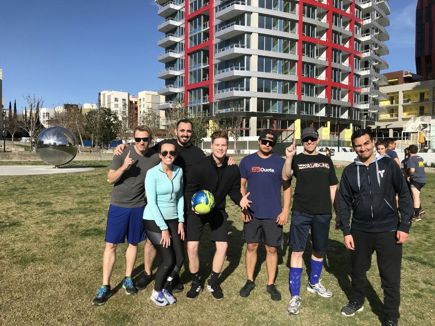 A quick afternoon soccer game