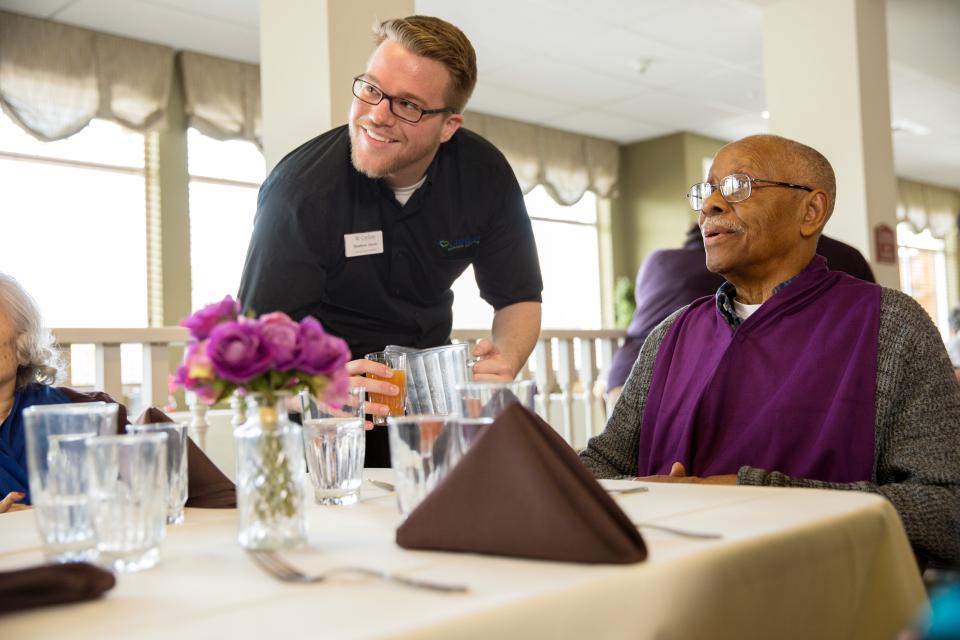 Our dynamic team members can do anything, even perform for our residents in a Covid-safe talent show. 