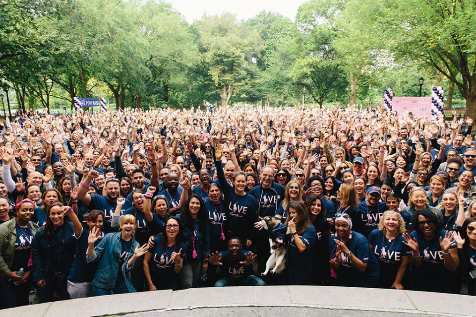 Employees showcase their Ralph Lauren Pin of Solidarity, demonstrating our shared allyship for racial equity.