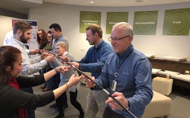 Wilson Health Care Center having fun on National Pretzel Day.