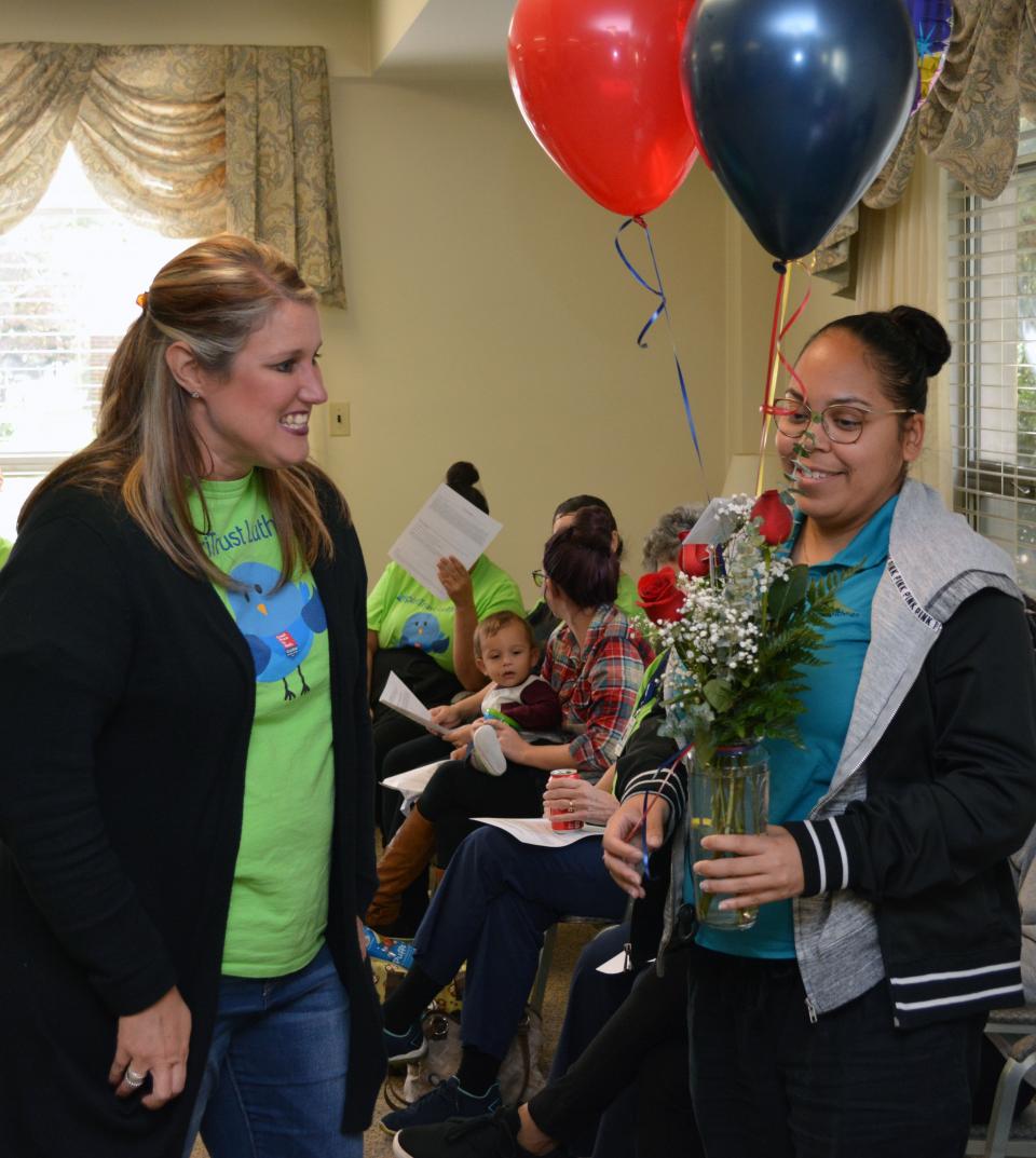 Team members and residents support Alzheimer's Association by hosting local memory walk.