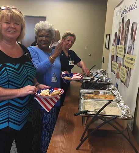 Team members came out to support Solaris Nursing Home residents with alpaca love.