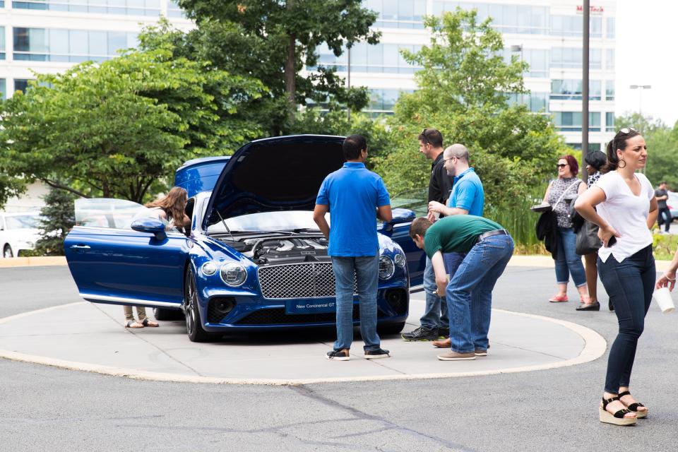 Our new Continental GT displayed during one of our all-employee meetings.