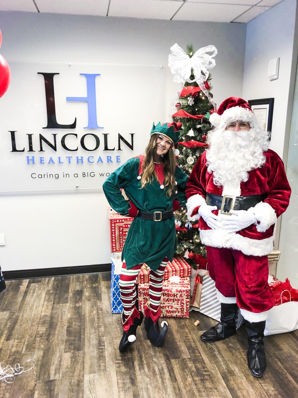 Lincoln Healthcare staff ready for Santa visit at patients' homes