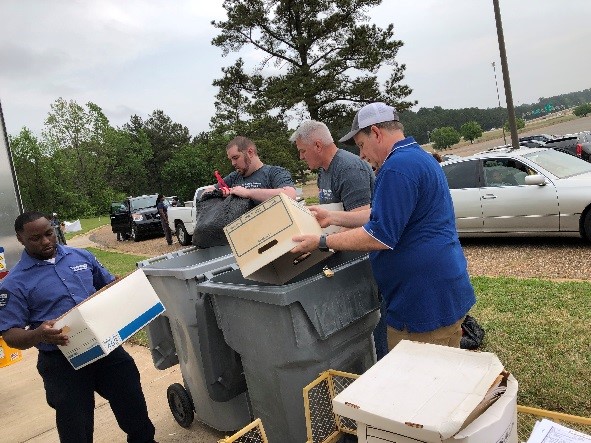 Annual shed day in our community.  Helping individuals in the community to securely dispose of sensitive documents.