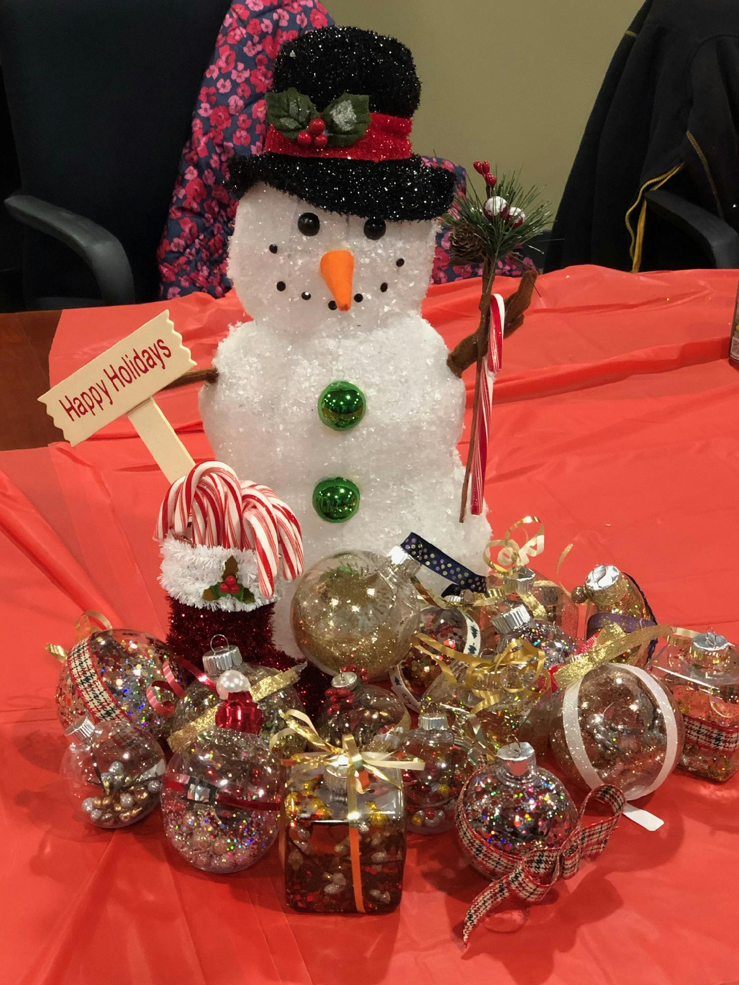 Ornaments made by Anova staff and families