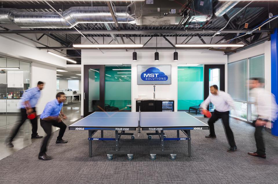 Interior of our collaborative workspace at Chandler.