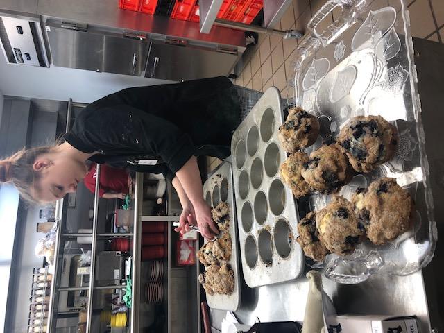 Pastry Chef making muffins