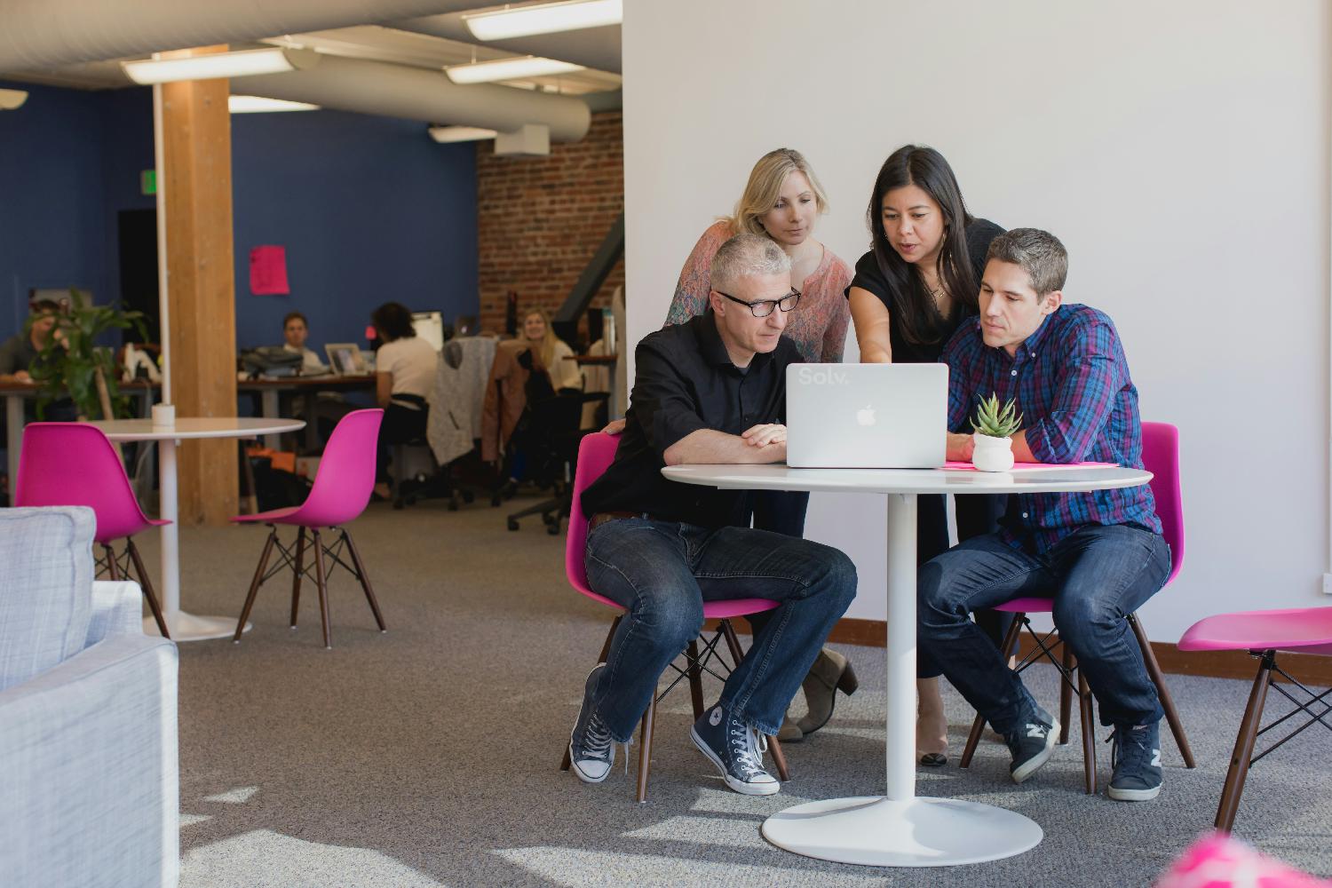 Solv's founding team in their former HQ. 