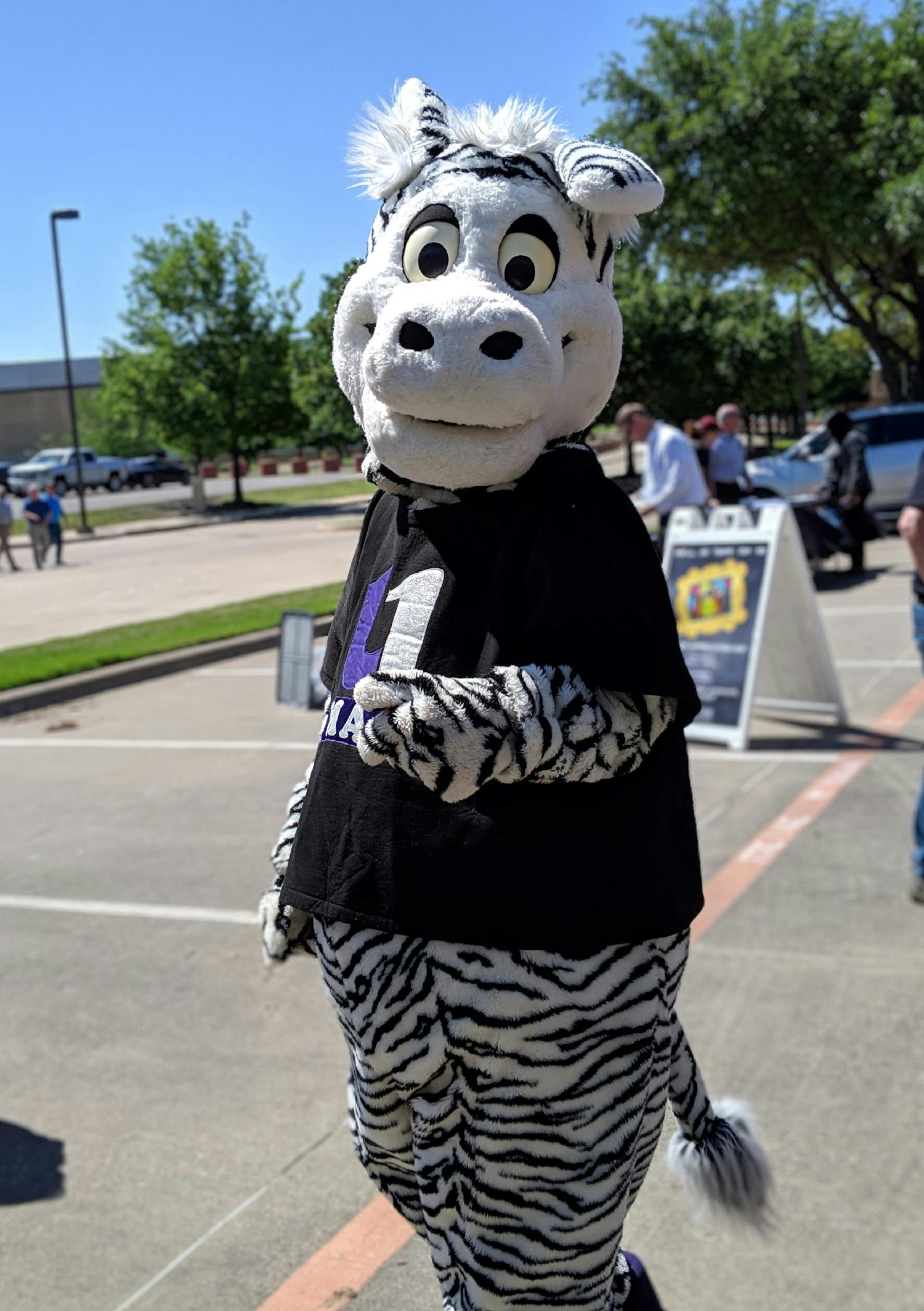 Max our mascot entertaining our members at our annual meeting on a beautiful spring day in Fort Worth, Texas.   