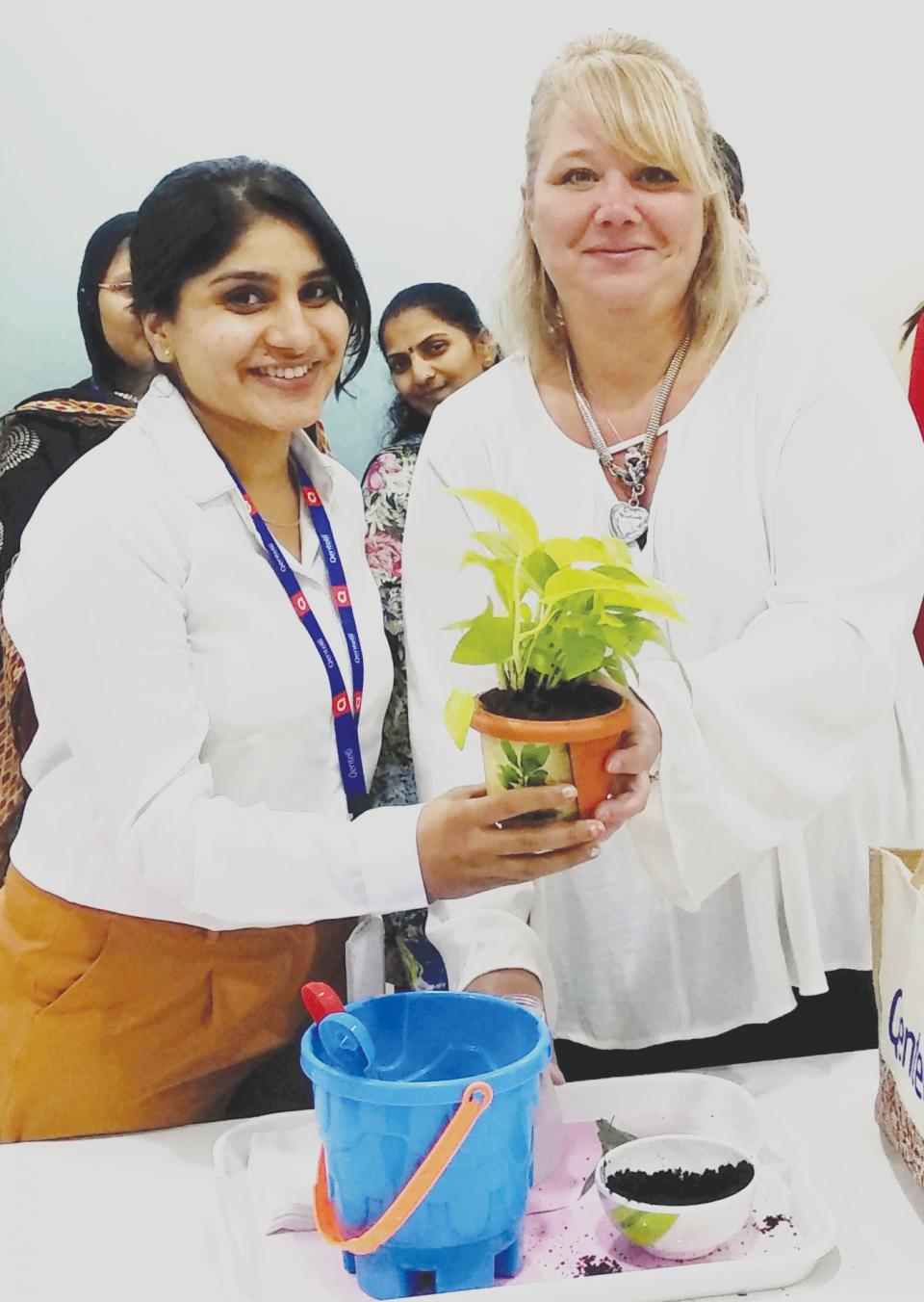 'Plant a Sapling' initiative as a sign of new beginnings with a returning client in Qentelli office