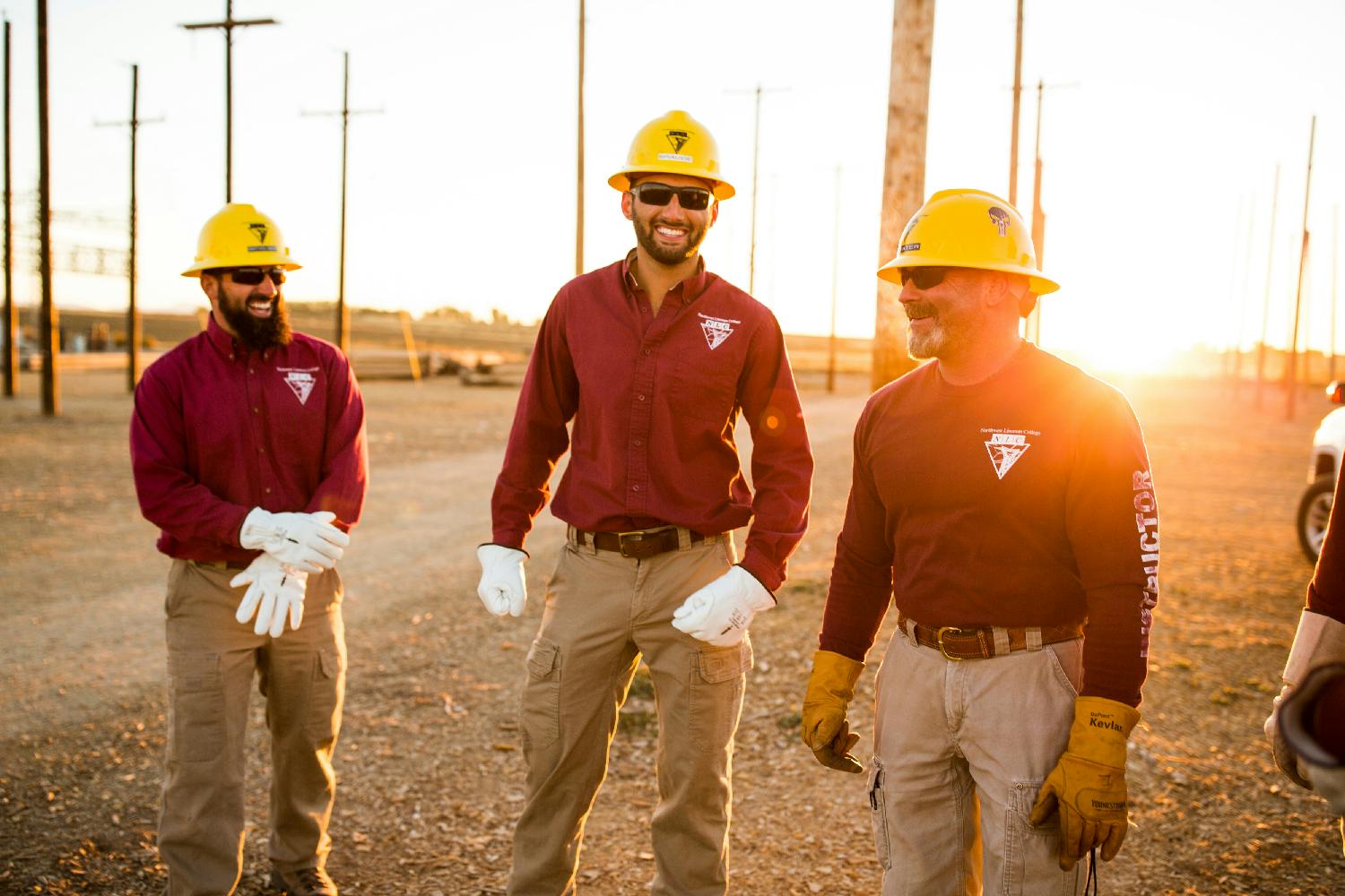 An Electrical Lineworker Program student climbing to new heights.